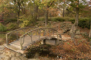 Tulsa - Rustic footbridge in Woodward Park